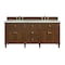 James Martin Vanities 72''Double Vanity, Mid-Century Walnut w/ 3 CM Eternal Jasmine Pearl Quartz Top 424-V72-WLT-3EJP - alternate 1